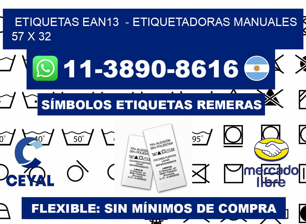 etiquetas ean13  - Etiquetadoras Manuales  57 x 32