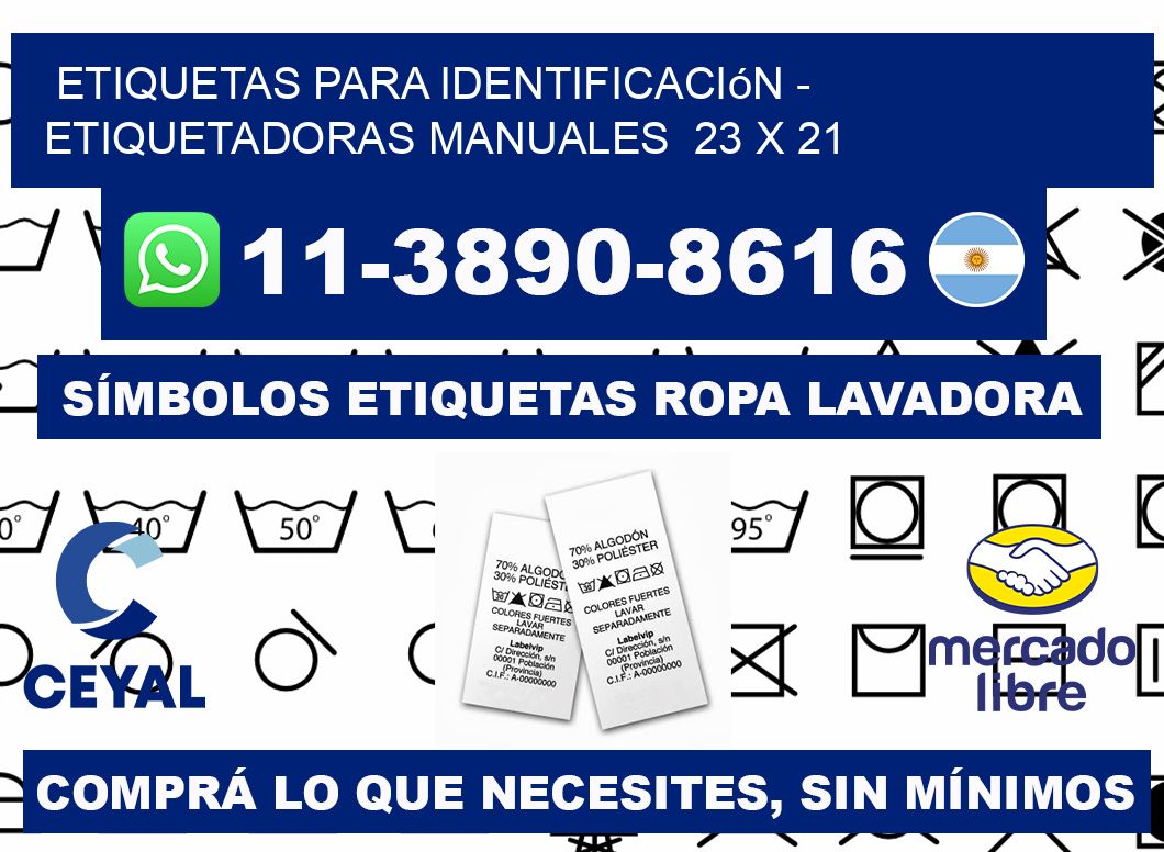 etiquetas para identificación - Etiquetadoras Manuales  23 x 21