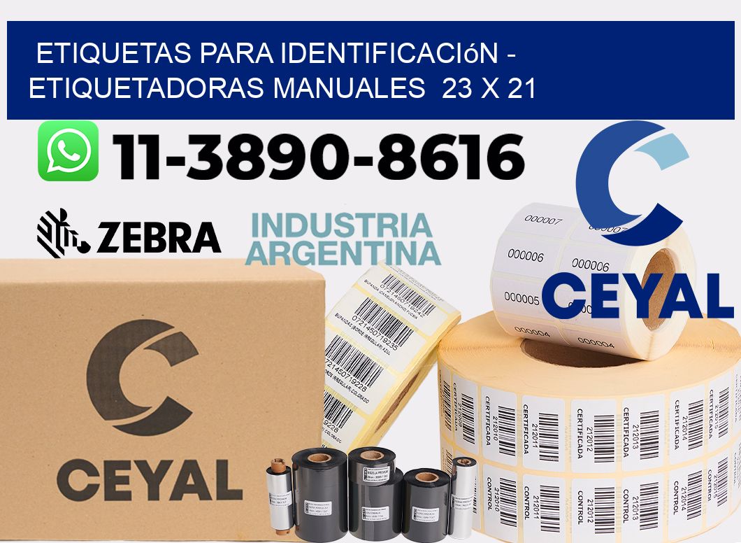etiquetas para identificación - Etiquetadoras Manuales  23 x 21
