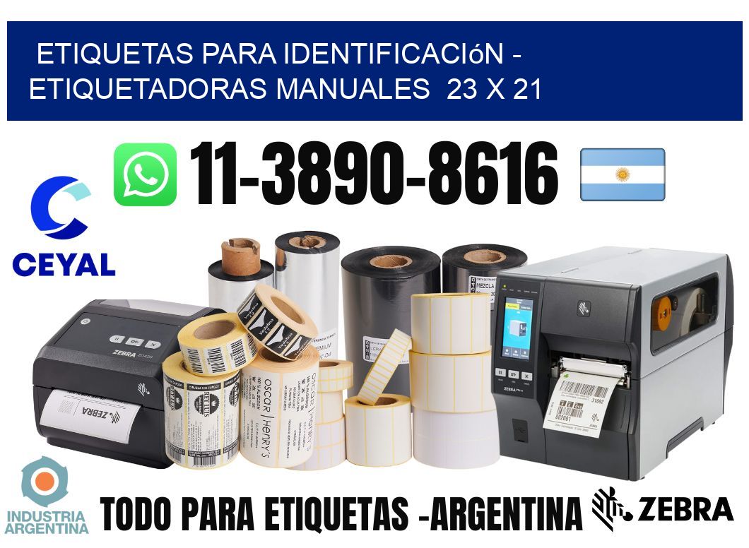 etiquetas para identificación – Etiquetadoras Manuales  23 x 21