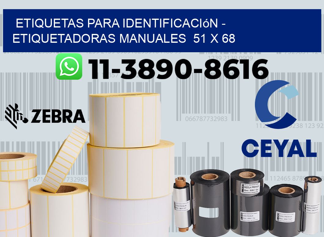 etiquetas para identificación – Etiquetadoras Manuales  51 x 68