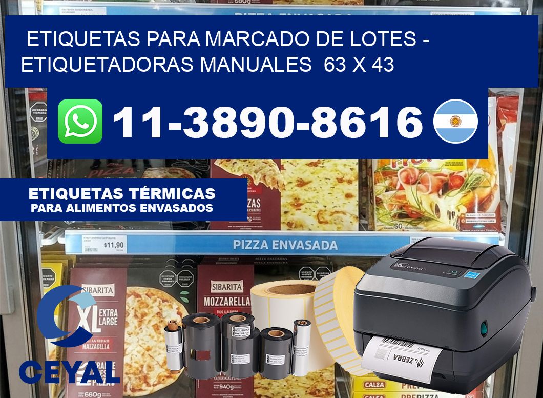 etiquetas para marcado de lotes – Etiquetadoras Manuales  63 x 43