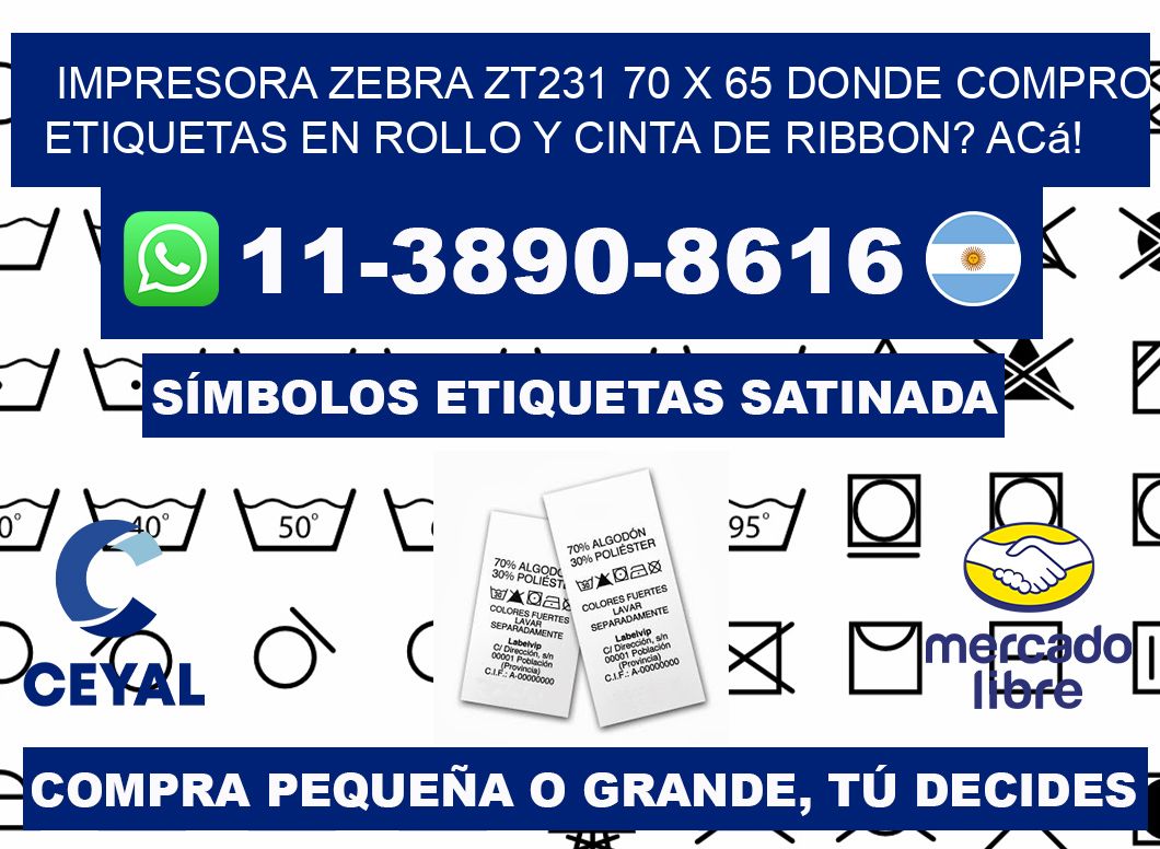 impresora zebra zt231 70 x 65 Donde compro etiquetas en rollo y cinta de ribbon? Acá!