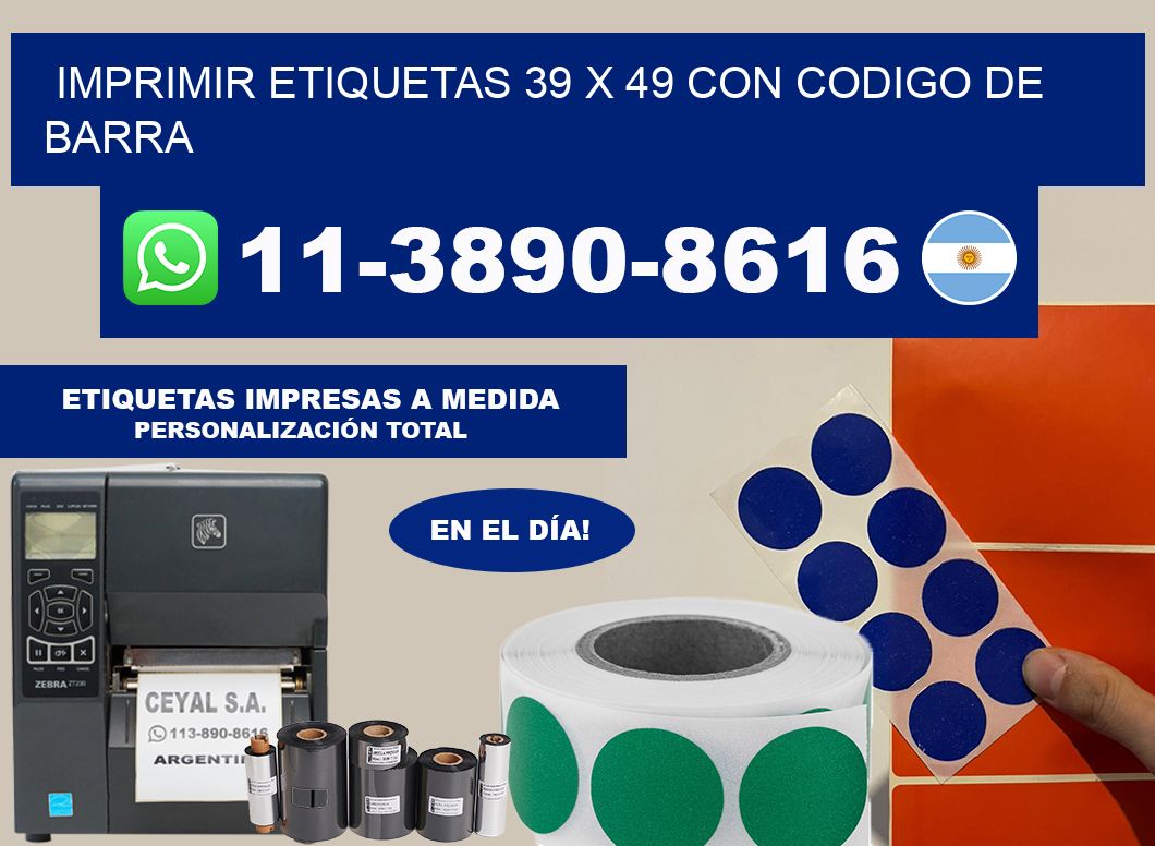 imprimir etiquetas 39 x 49 con codigo de barra