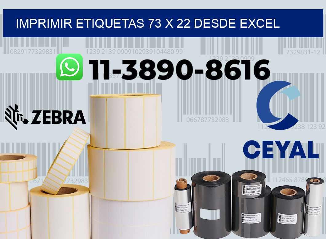 imprimir etiquetas 73 x 22 desde excel