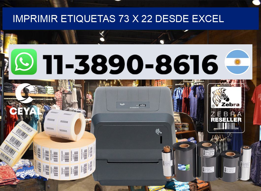 imprimir etiquetas 73 x 22 desde excel