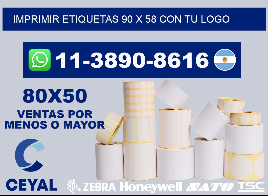 imprimir etiquetas 90 x 58 con tu logo