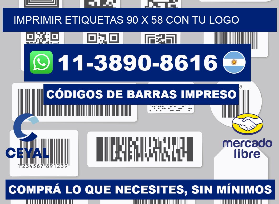 imprimir etiquetas 90 x 58 con tu logo