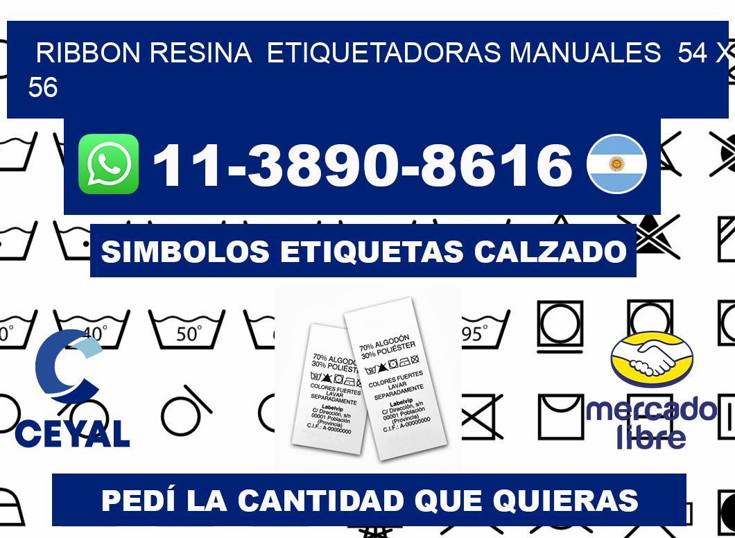 ribbon resina  Etiquetadoras Manuales  54 x 56