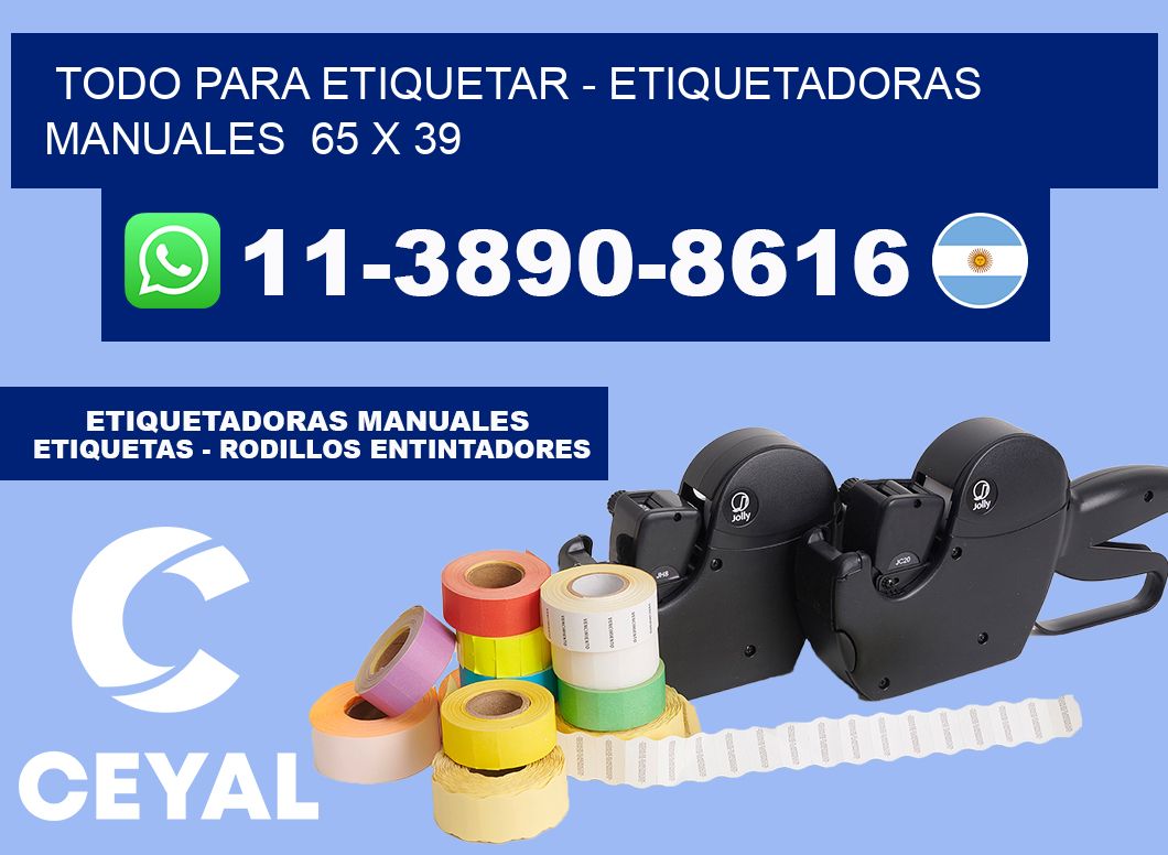 todo para etiquetar - Etiquetadoras Manuales  65 x 39