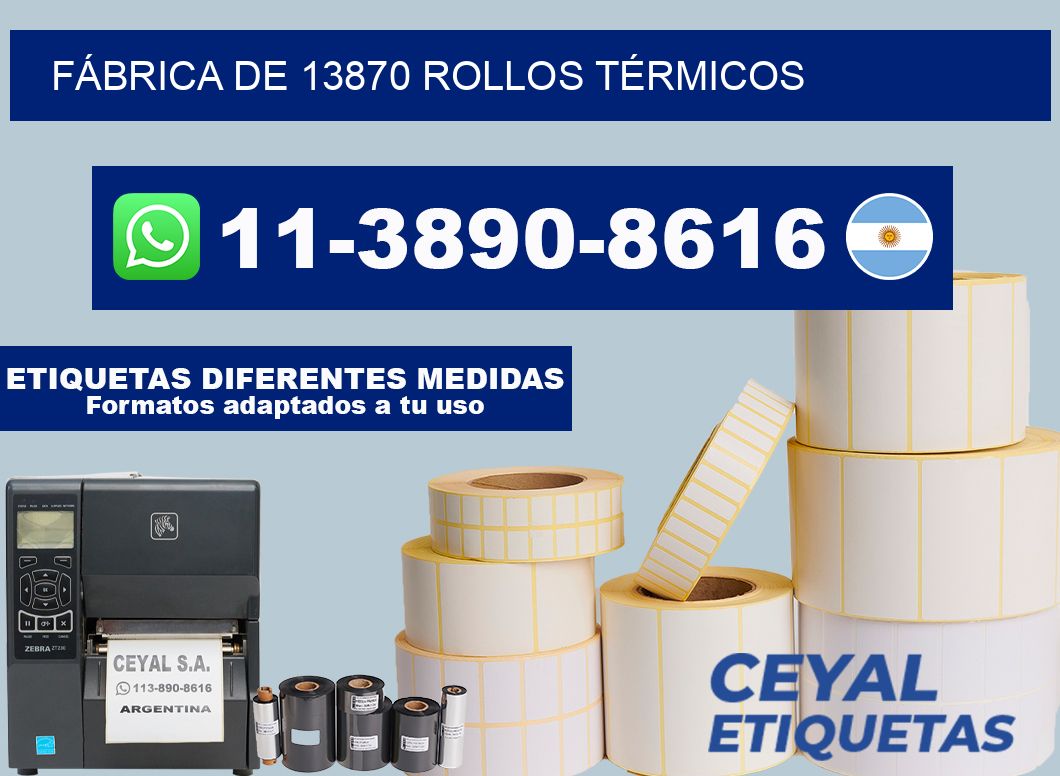FÁBRICA DE 13870 ROLLOS TÉRMICOS