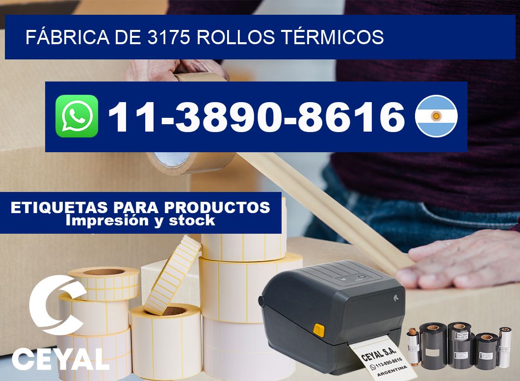 FÁBRICA DE 3175 ROLLOS TÉRMICOS