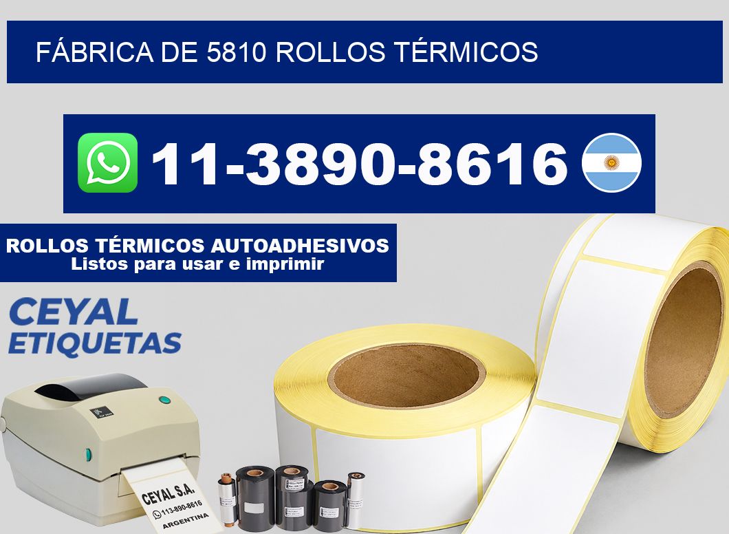 FÁBRICA DE 5810 ROLLOS TÉRMICOS
