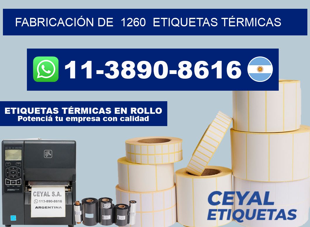 FABRICACIÓN DE  1260  ETIQUETAS TÉRMICAS