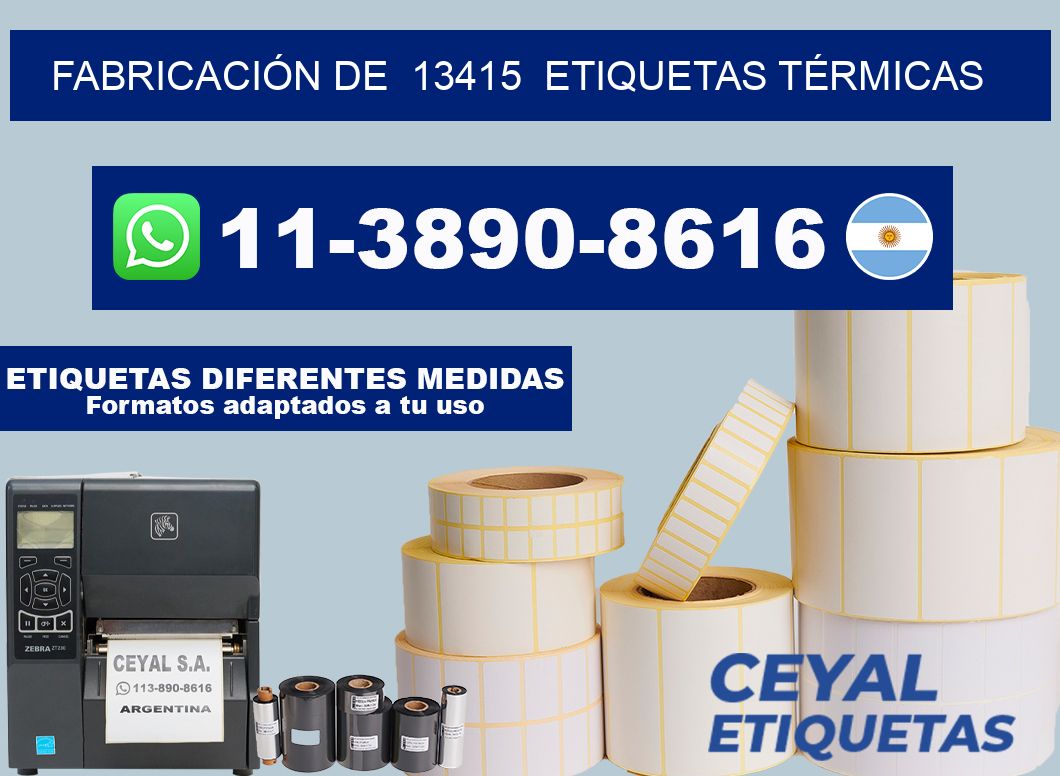 FABRICACIÓN DE 13415 ETIQUETAS TÉRMICAS