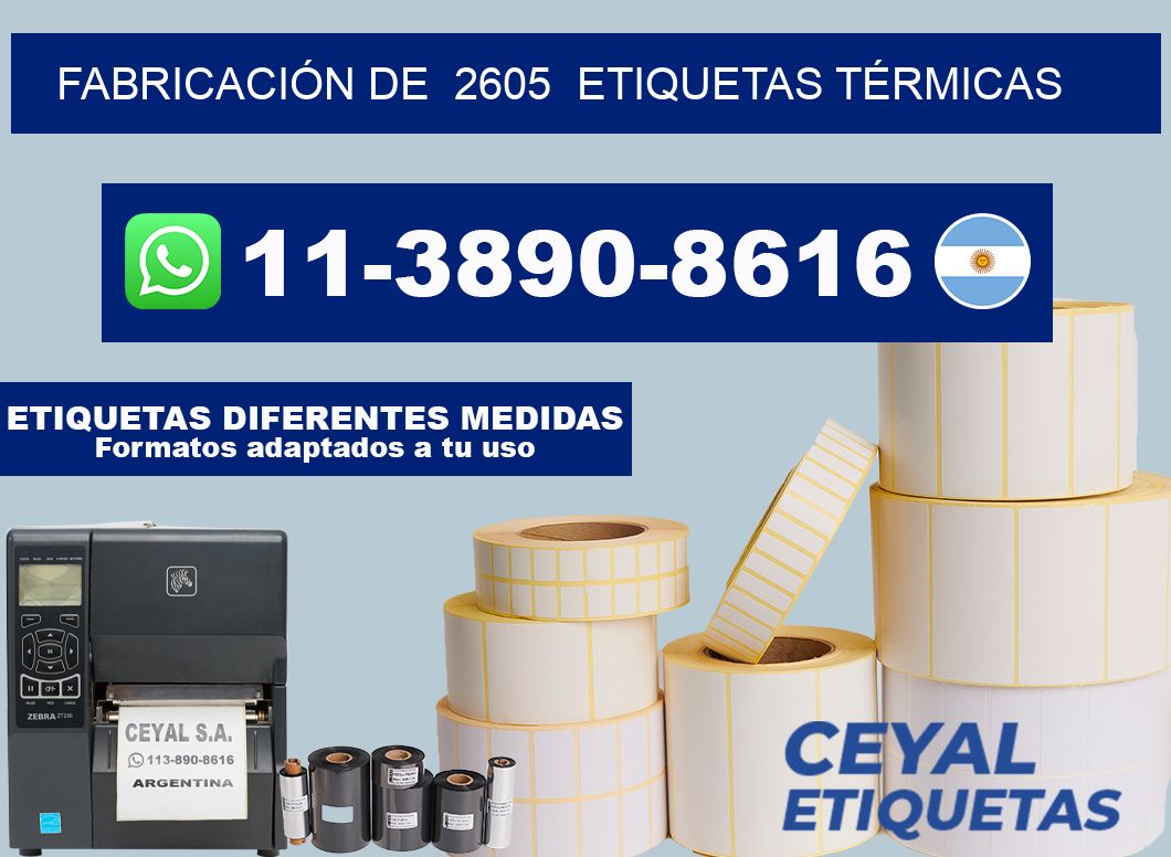 FABRICACIÓN DE  2605  ETIQUETAS TÉRMICAS