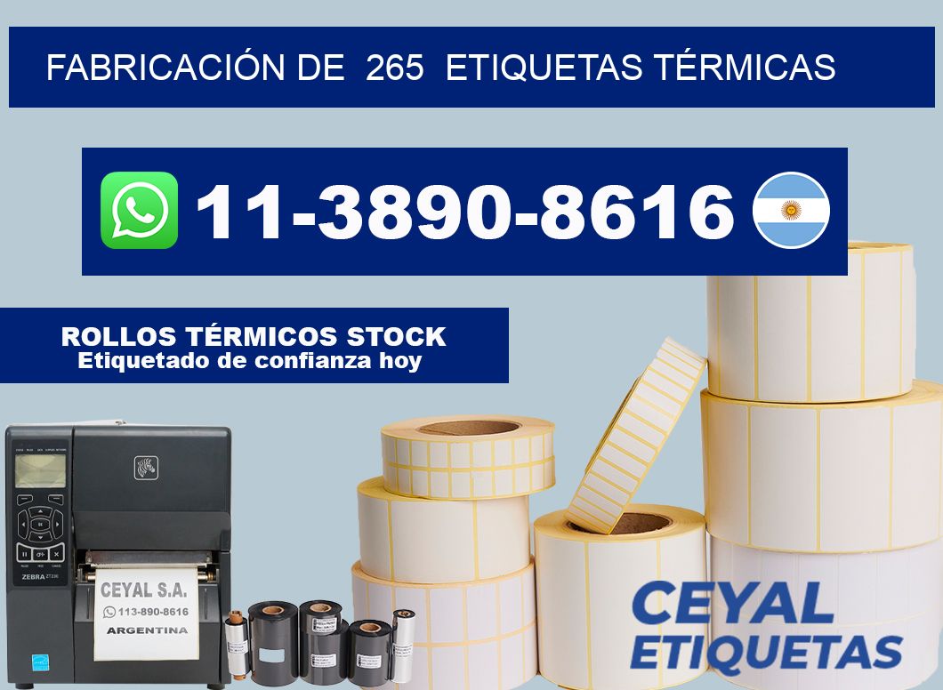 FABRICACIÓN DE 265 ETIQUETAS TÉRMICAS