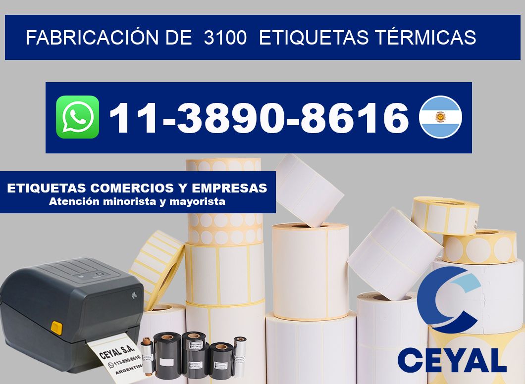 FABRICACIÓN DE 3100 ETIQUETAS TÉRMICAS