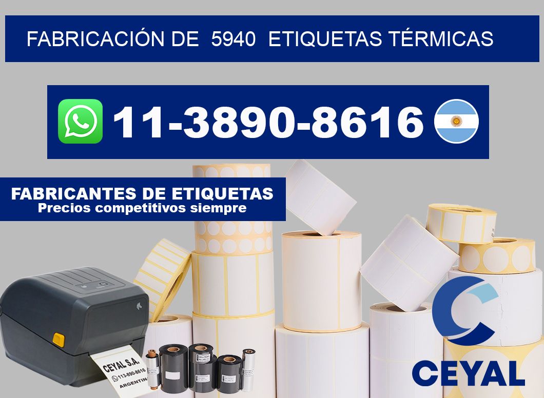 FABRICACIÓN DE  5940  ETIQUETAS TÉRMICAS