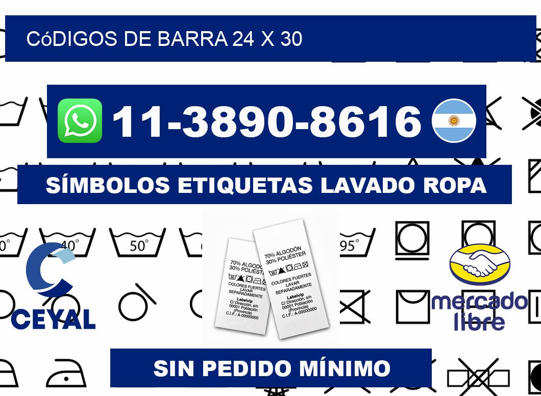 códigos de barra 24 x 30