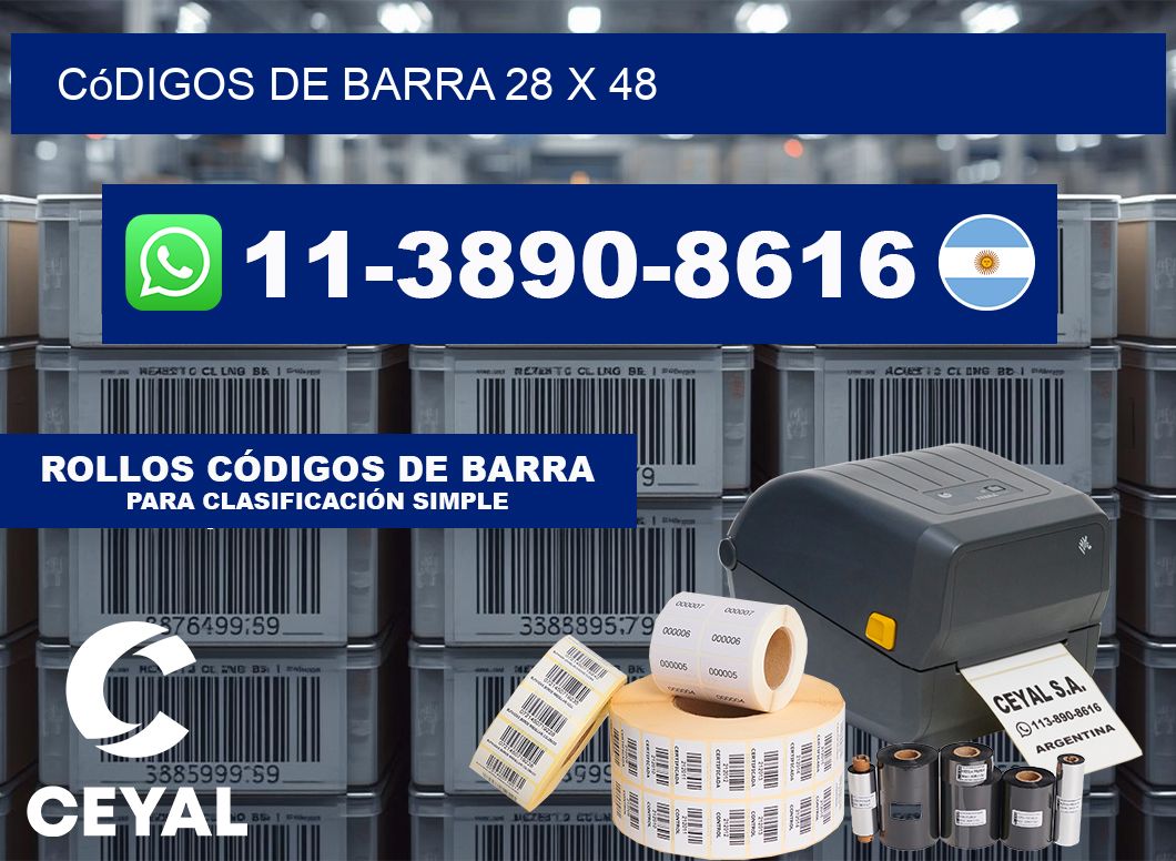 códigos de barra 28 x 48
