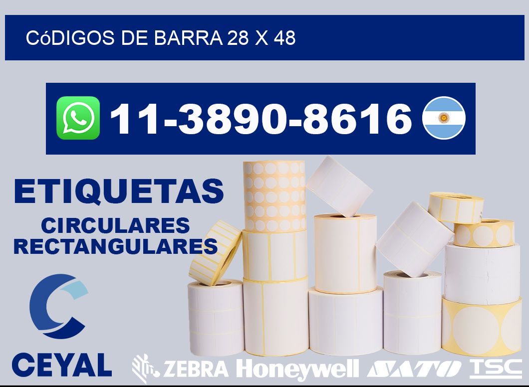códigos de barra 28 x 48