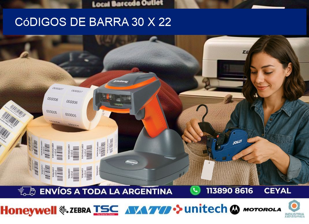 códigos de barra 30 x 22