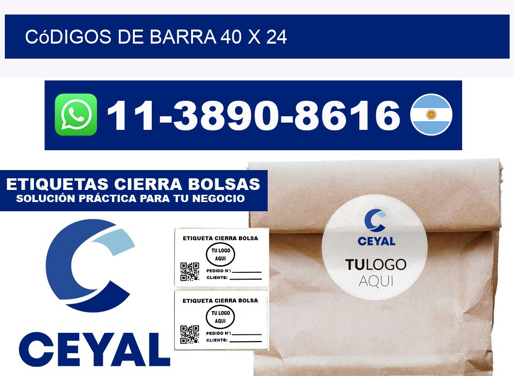 códigos de barra 40 x 24