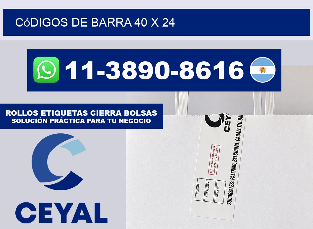 códigos de barra 40 x 24