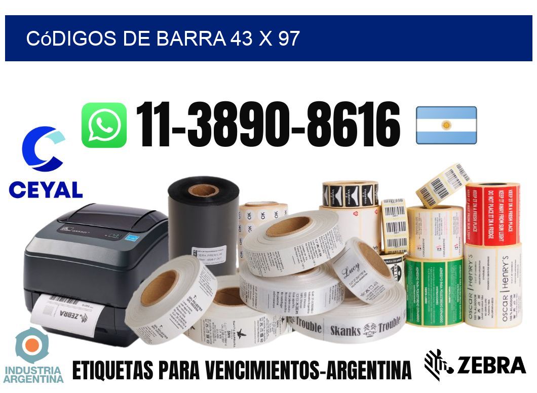 códigos de barra 43 x 97