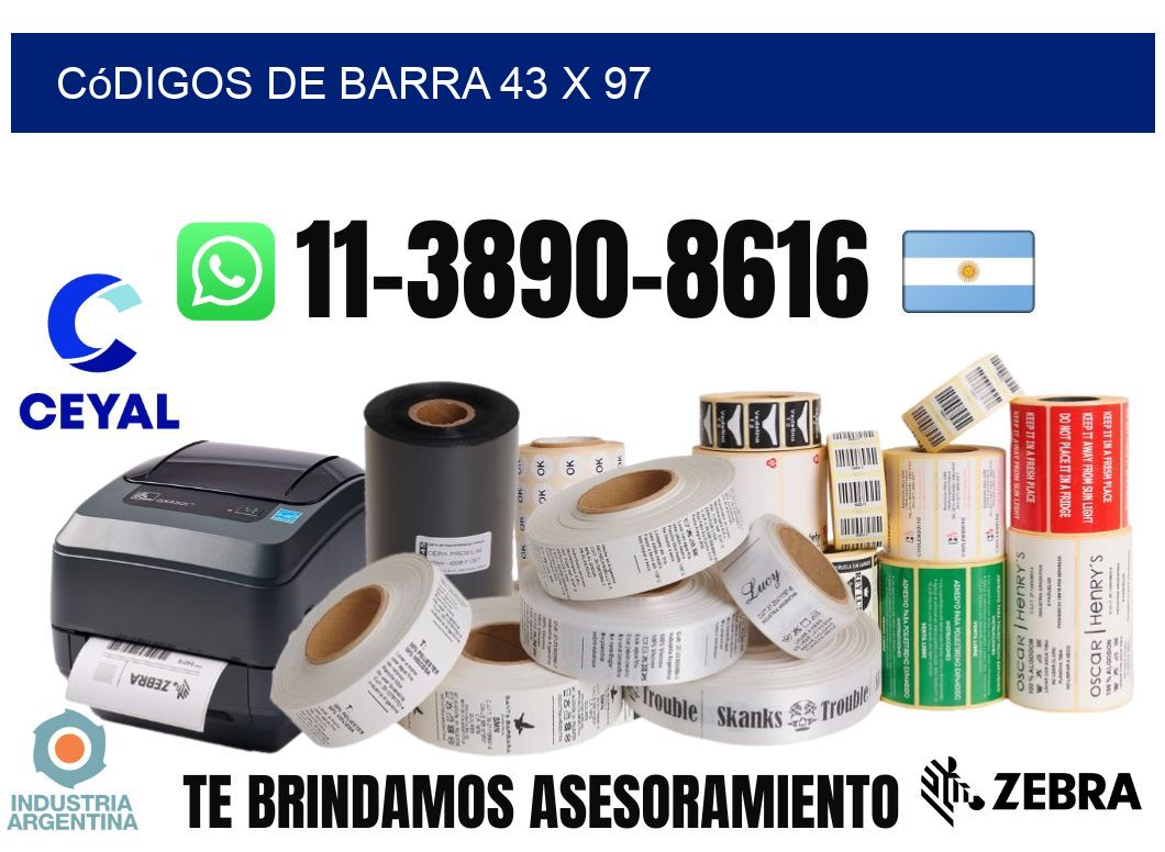 códigos de barra 43 x 97