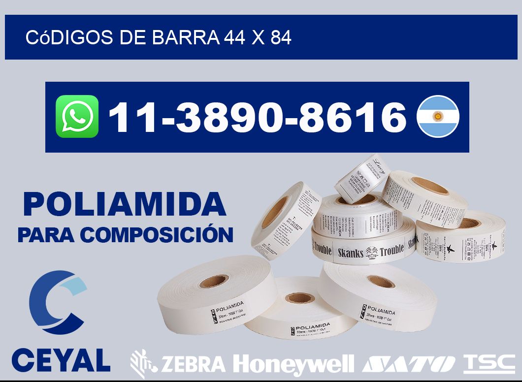 códigos de barra 44 x 84