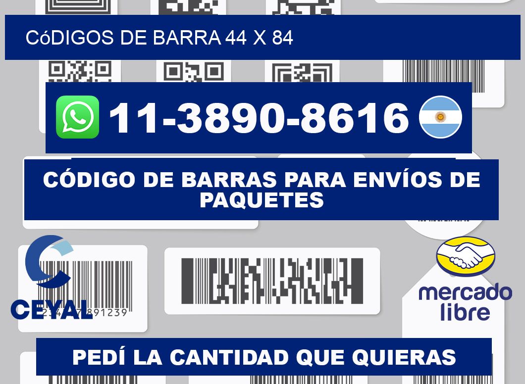 códigos de barra 44 x 84