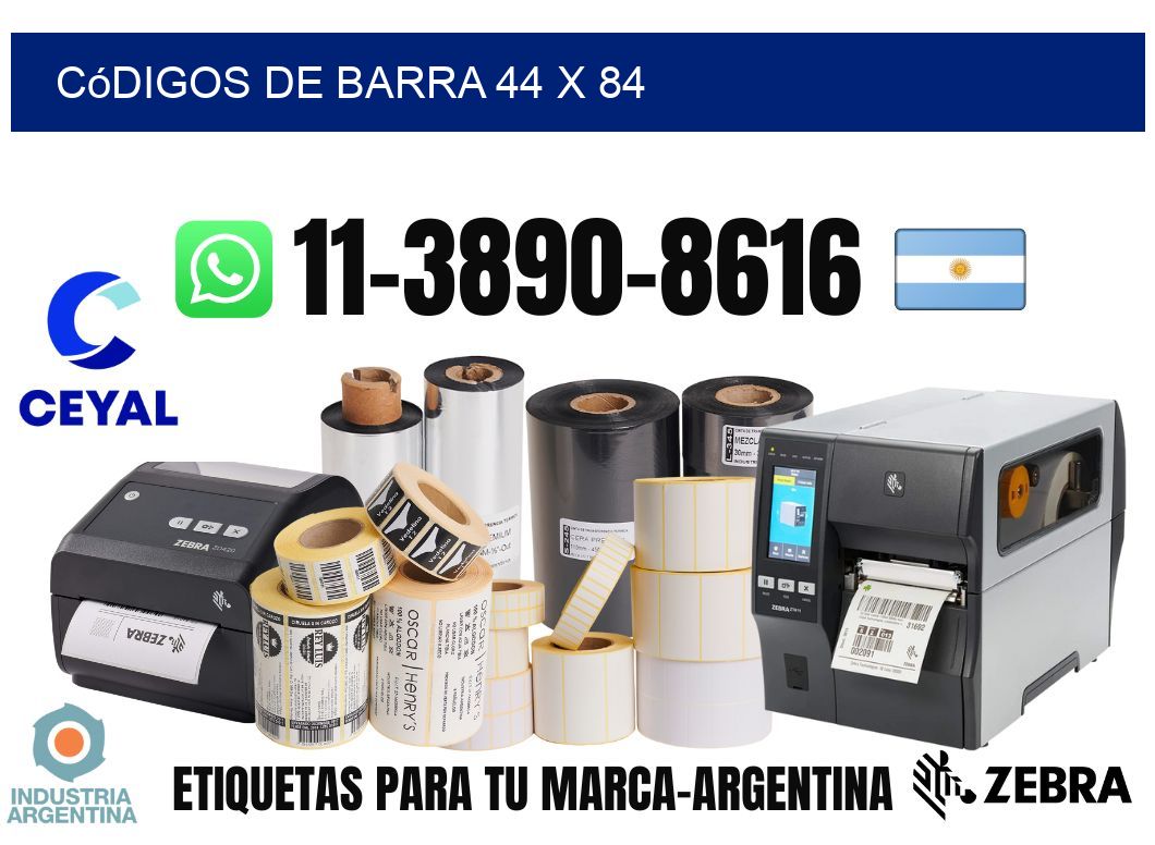 códigos de barra 44 x 84