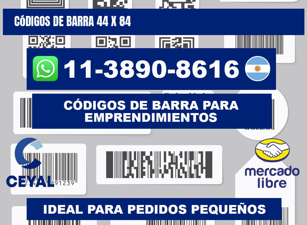 códigos de barra 44 x 84