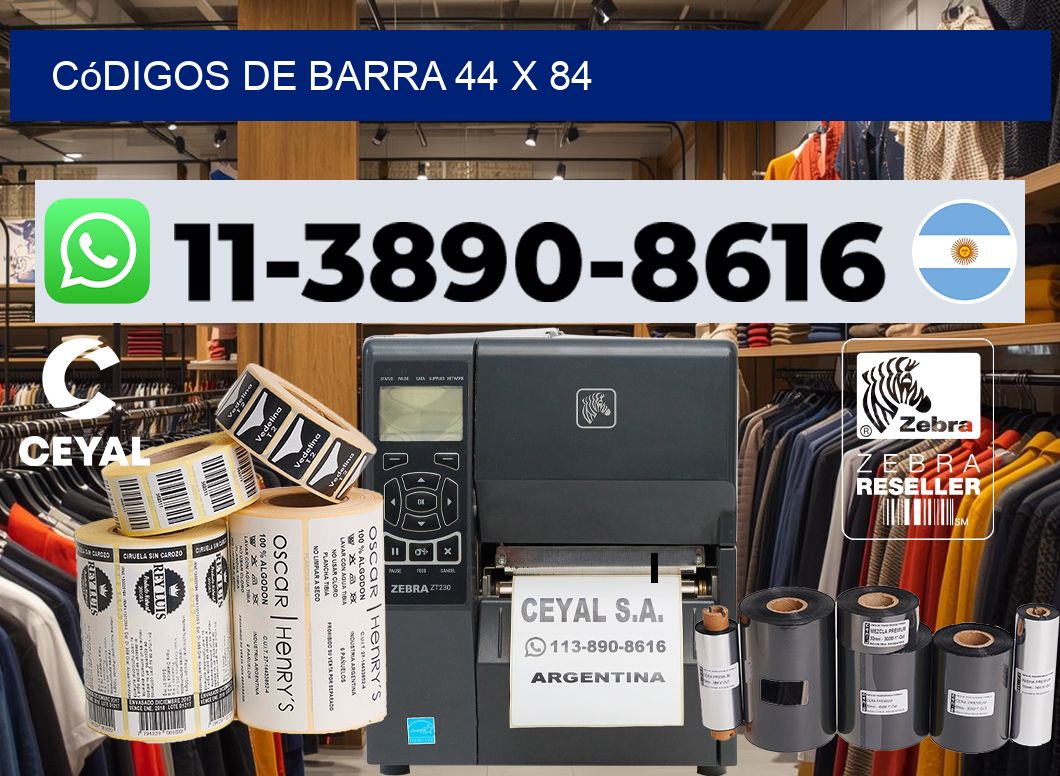códigos de barra 44 x 84