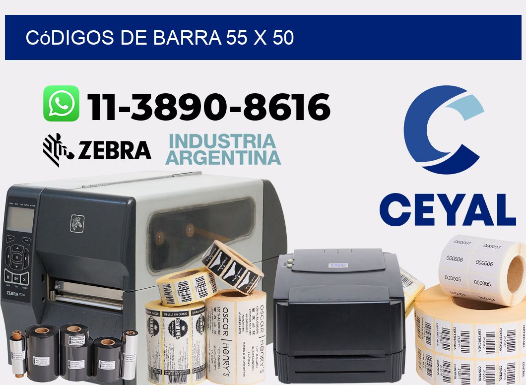 códigos de barra 55 x 50