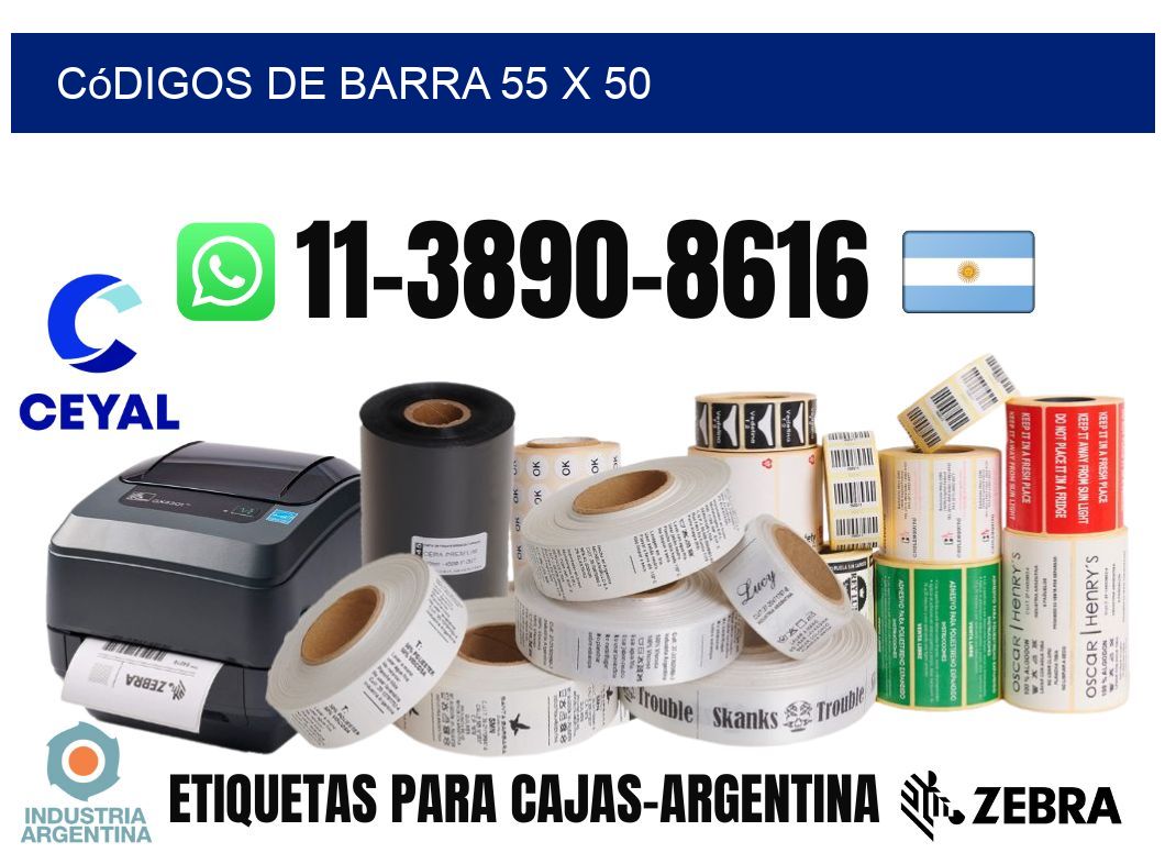 códigos de barra 55 x 50