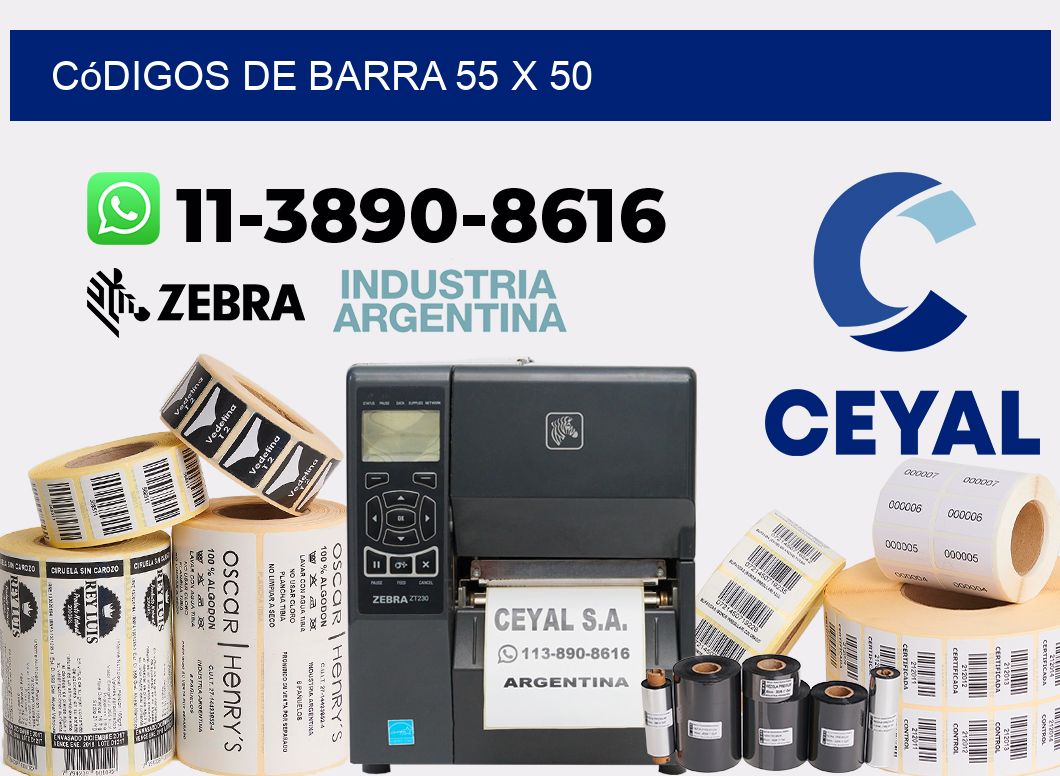 códigos de barra 55 x 50