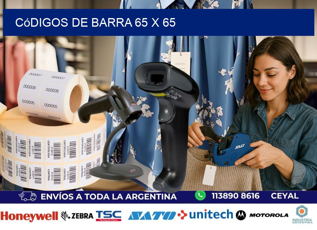 códigos de barra 65 x 65
