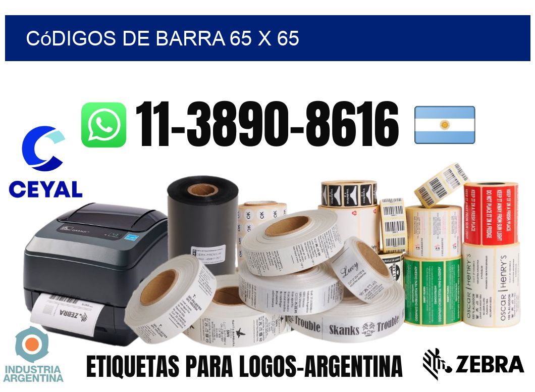 códigos de barra 65 x 65