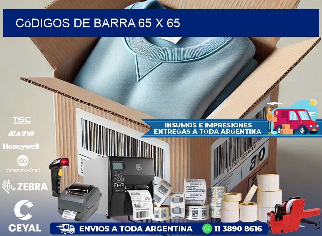 códigos de barra 65 x 65