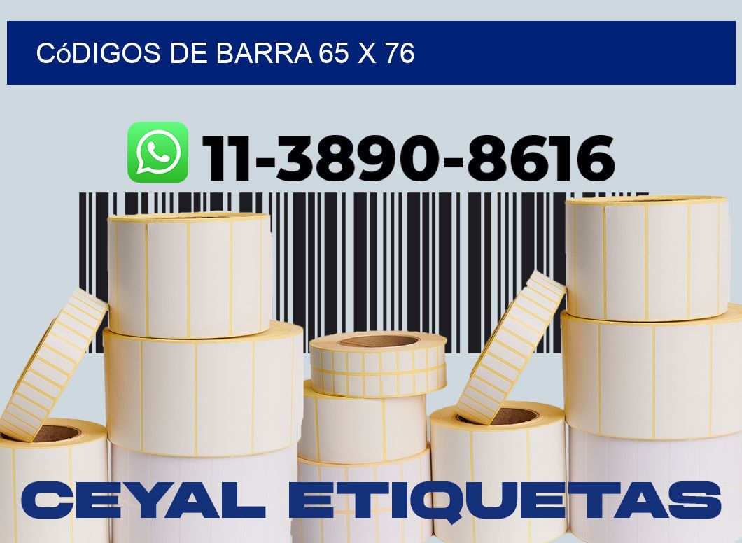 códigos de barra 65 x 76