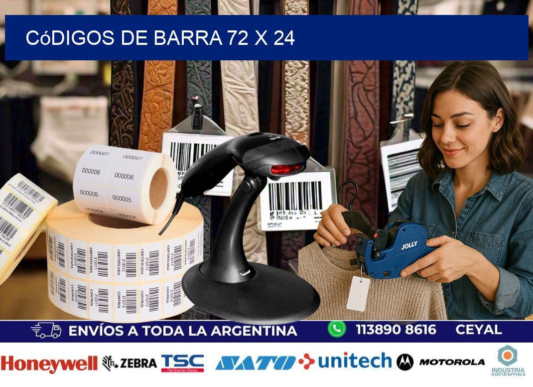 códigos de barra 72 x 24