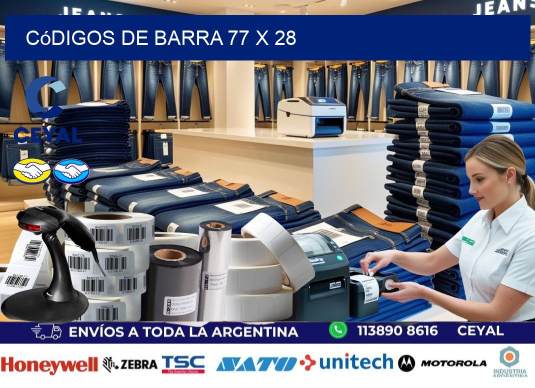 códigos de barra 77 x 28