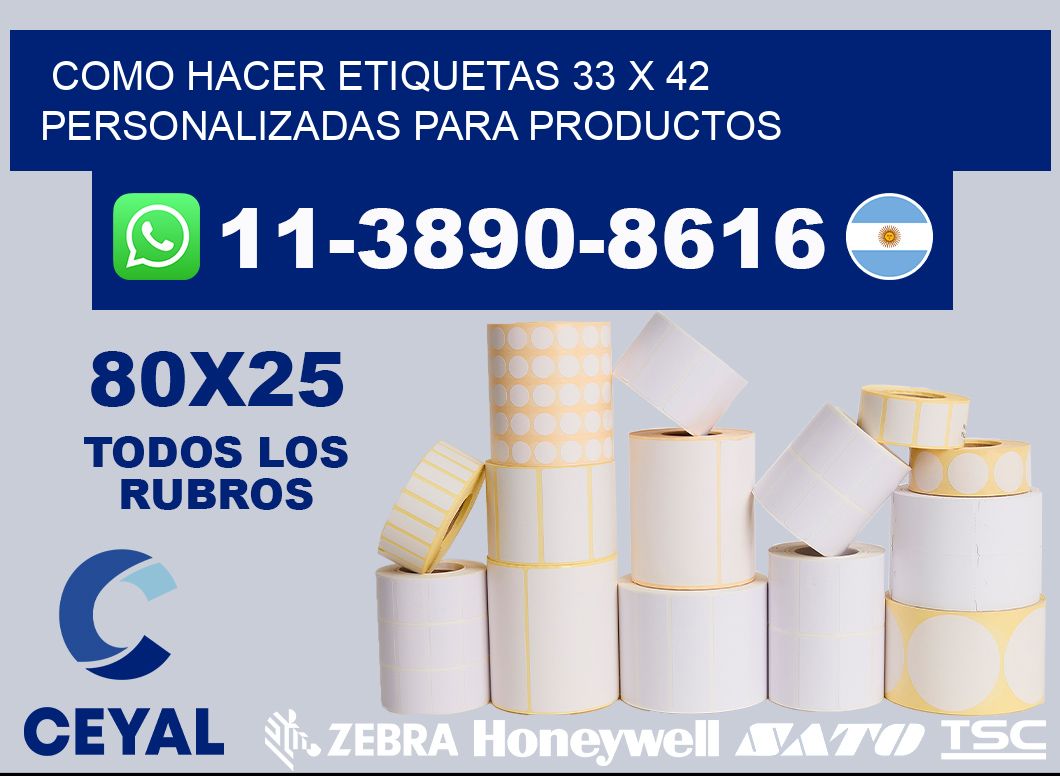 como hacer etiquetas 33 x 42 personalizadas para productos