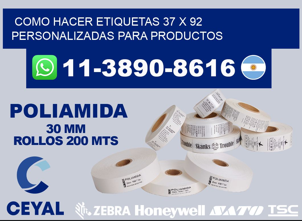 como hacer etiquetas 37 x 92 personalizadas para productos