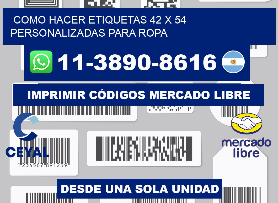 como hacer etiquetas 42 x 54 personalizadas para ropa