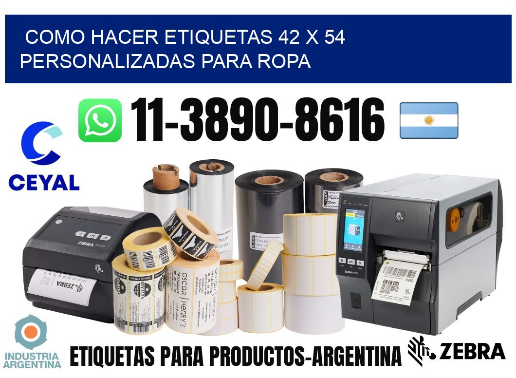 como hacer etiquetas 42 x 54 personalizadas para ropa