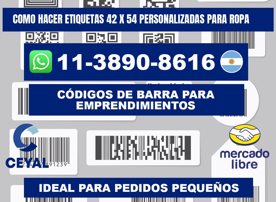 como hacer etiquetas 42 x 54 personalizadas para ropa